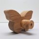 Drewniane gałki, uchwyty do mebli. Zwierzątka - wzór motyl, motylek gałka z drewna