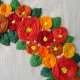 Ręcznie haftowany obraz 'Herbaciane róże'