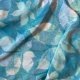 Silk Hand painted in blue  - JEDYNY TAKI - jedwabny szal ręcznie malowany