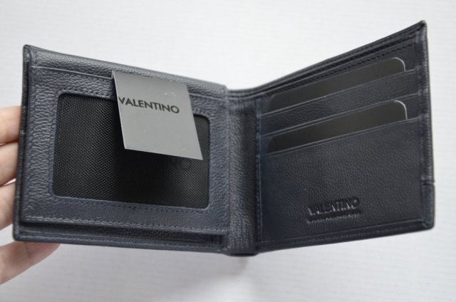 nowy portfel Valentino męski skóra naturalna