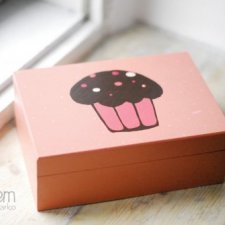 ::pudełko 14x20 - muffina różowa