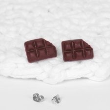 Słodkie kolczyki - czekolada