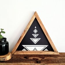 Drewniany trójkąt AZTEC - czarny