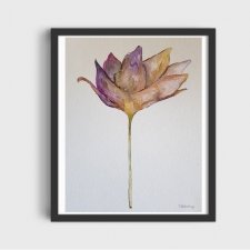 Kwiatek -  akwarela formatu 24/32 cm