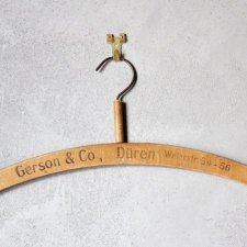 Stary niemiecki wieszak drewniany Gerson & Co, Düren