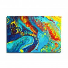 Kolorowy abstrakcyjny obraz "Rafa koralowa" 40 x 60 cm akrylowy