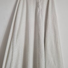 Długa biała spódnica w kropki M (38)